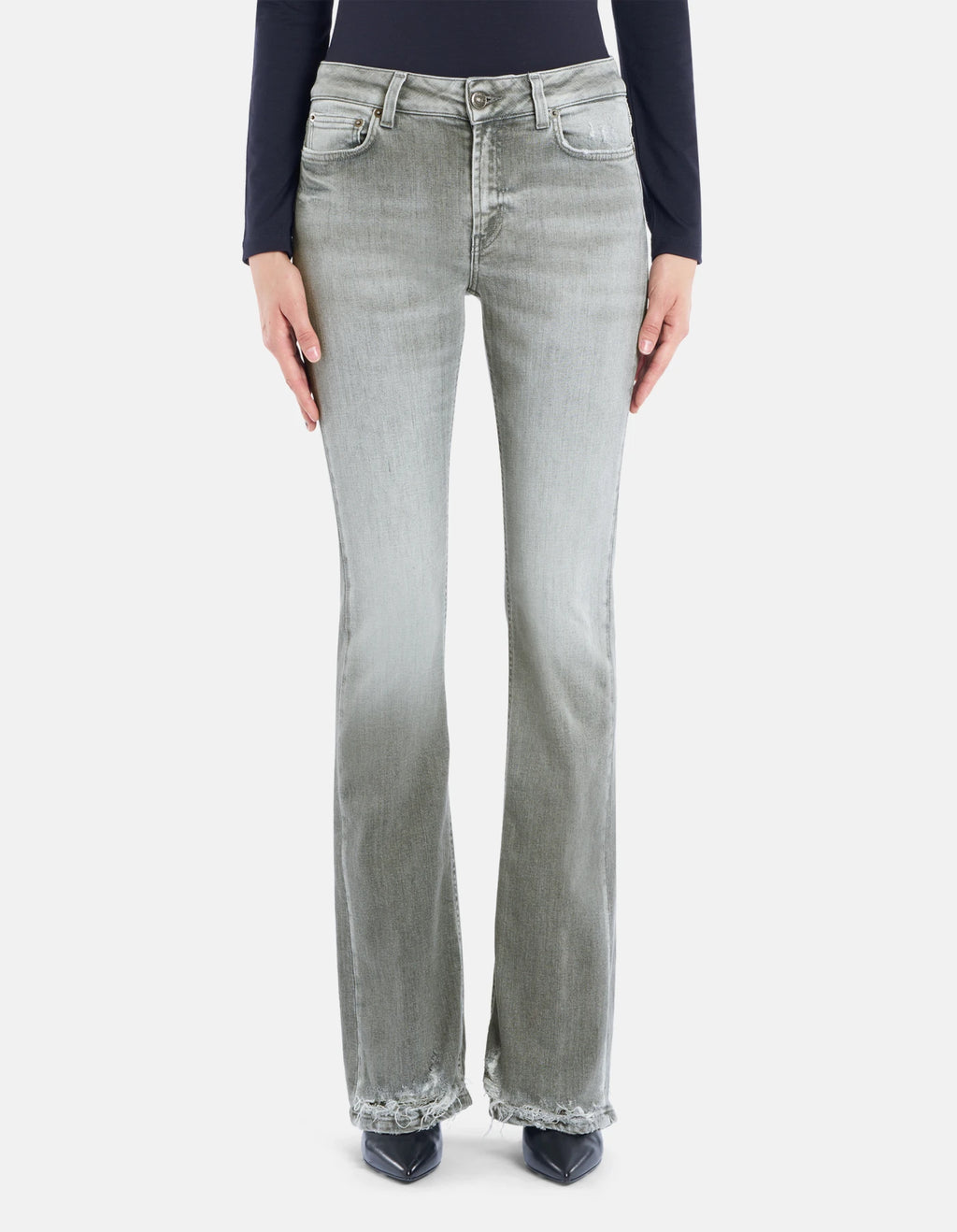 Vaqueros bootcut Newlola en denim con elastano reciclado de Dondup