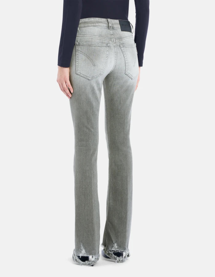 Vaqueros bootcut Newlola en denim con elastano reciclado de Dondup