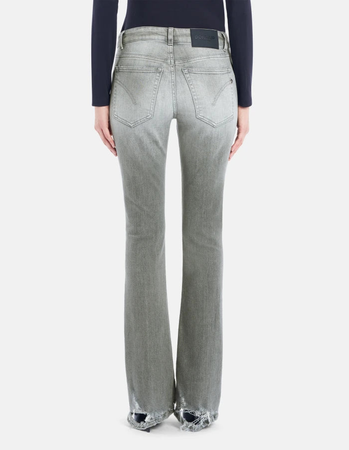 Vaqueros bootcut Newlola en denim con elastano reciclado de Dondup