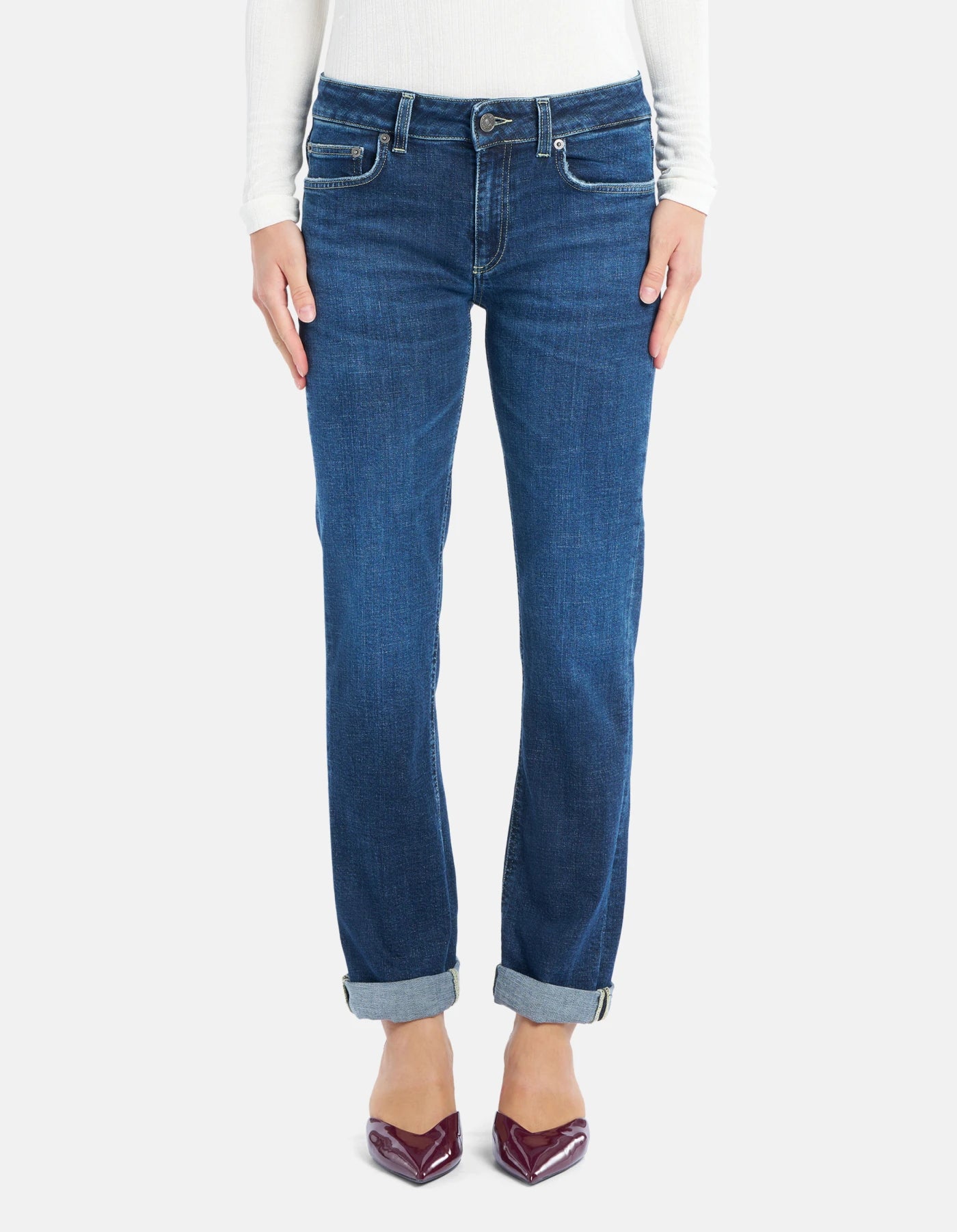 Vaqueros Sue de corte regular en denim y elastano reciclado de Dondup