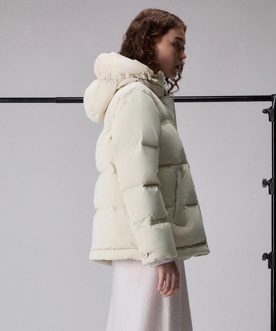 ANISH BLM BMAT MATT AND SHINY NYLON DOWN JACKET