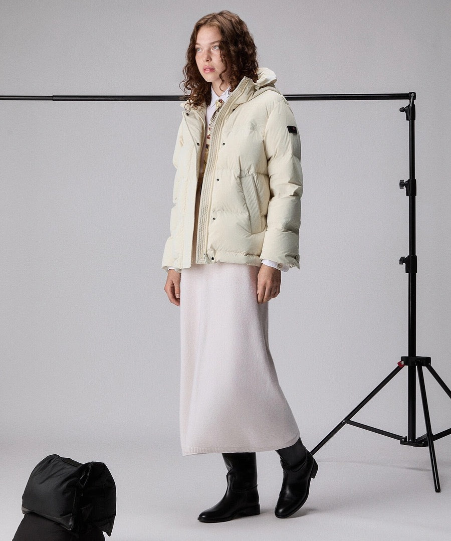 ANISH BLM BMAT MATT AND SHINY NYLON DOWN JACKET